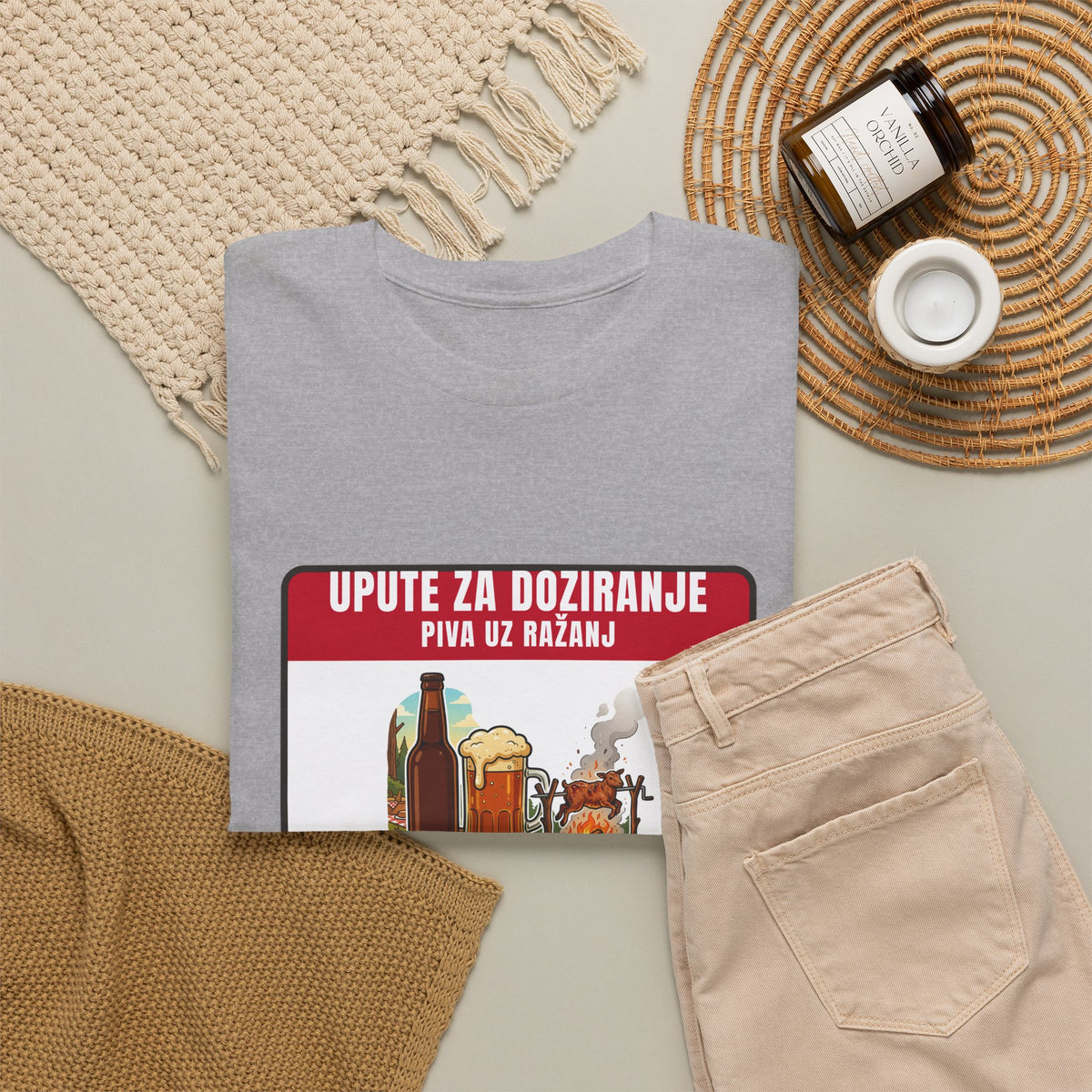 Majica „Upute za doziranje piva uz ražanj”